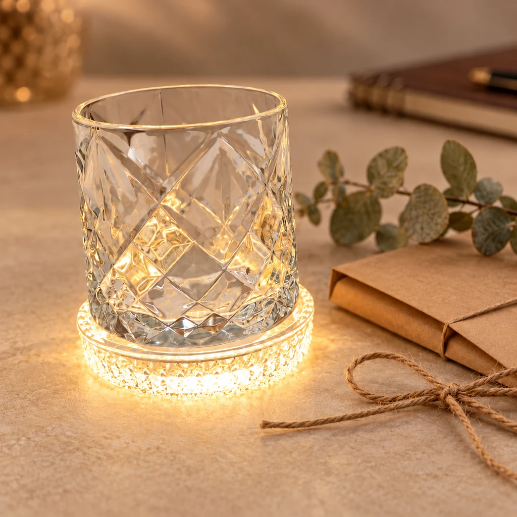 Rotating LED Glow Whiskey Glass - view 4